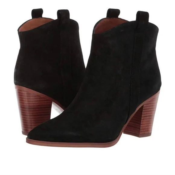 Franco Sarto Ella Suede Western Ankle Boots - Picture 3 of 11